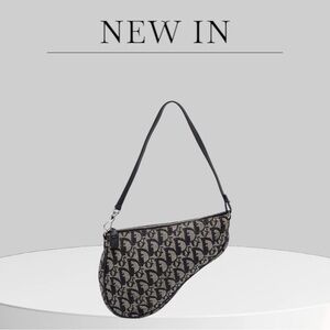 Dior Black Diorisimmo Canvas and Leather Saddle Shoulder Bag